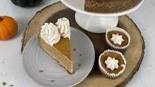 Pumpkin Gingersnap Cheesecake & Spiced Whipped Cream