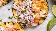 Quick Salmon Tacos w/ Fresh Slaw