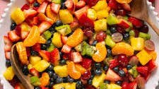 Rainbow Fruit Salad with Honey Lime Dressing