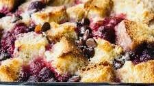 Raspberry Chocolate Bread Pudding