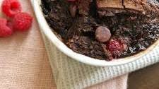 Raspberry Chocolate Bread Pudding for Two
