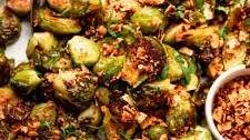 Roasted Brussels Sprouts with Smoky Almond Bits