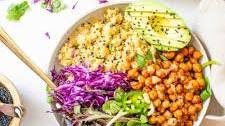 Roasted Chickpea Quinoa Bowls with Sesame Ginger Dressing