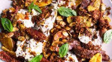 Roasted Potatoes with Sun-Dried Tomato Pesto & Burrata