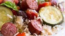 Roasted Ratatouille Bowl (with Hillshire Farm Smoked Sausage & Uncle Ben’s Jasmine Rice)