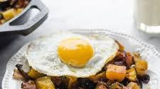 Roasted Squash and Bacon Hash