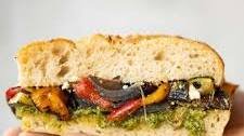 Roasted Vegetable Focaccia Sandwich