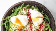 ROCKET SALAD WITH POACHED EGGS