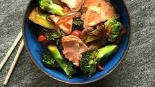 Salmon and Broccoli Stir Fry