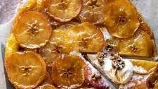 Salted Maple Apple Tarte Tatin with Cinnamon Pumpkin Seeds.