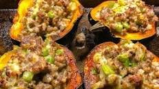 Sausage-Stuffed Acorn Squash