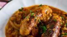 Sausage and Red Lentil Casserole