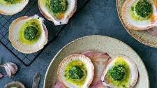 Scallops Baked in the Shell with Garlic Butter