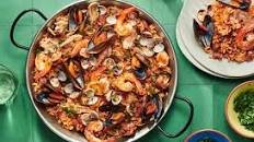 Seafood and Chicken Paella with Chorizo
