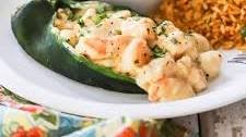 Seafood Stuffed Poblano Peppers