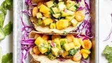 Seared Scallop Tacos with Mango Avocado Salsa