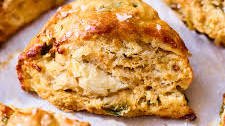 Shallot, Jalapeño, Goat Cheese, and Honey Scones