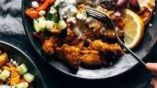 Sheet Pan Chicken Pitas with Tzatziki