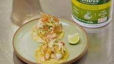 Shrimp a la Diabla taco with green apple ceviche