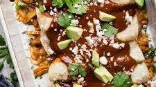 Simple Mole Chicken Enchiladas