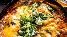 Skillet Creamy Chipotle Chicken Enchiladas