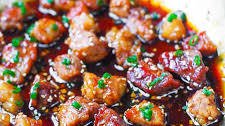 Sliced Pork Belly with Honey Garlic Sauce