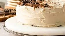 small chocolate tahini buttercream cake