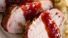 Smoked Pork Tenderloin with Raspberry Chipotle Sauce
