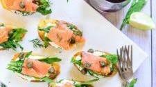 Smoked Salmon Cream Cheese Bruschetta