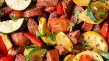 Smoked Sausage and Zucchini Skillet