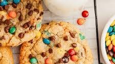 Soft and Chewy M&M Chocolate Chip Cookies