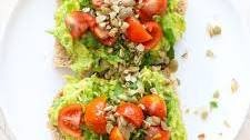 SOURDOUGH AVOCADO TOAST WITH ROASTED PUMPKIN SEEDS