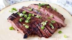 Soy Sauce & Honey Marinated Flank Steak.