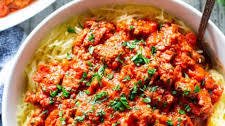 Spaghetti Squash Bolognese {Paleo, Whole30, Low FODMAP}