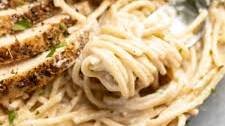 Spaghetti with Alfredo Sauce and Chicken