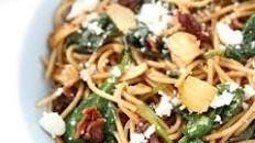 Spaghetti with Sun Dried Tomatoes & Spinach