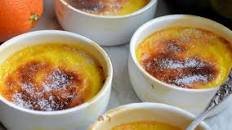 Spanish orange custard flans