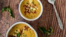 Spicy Chipotle Corn Chowder with Bacon