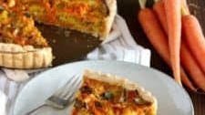 Spicy Curry Leek and Carrot Quiche