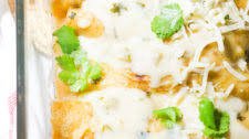 Spicy Shrimp Enchiladas with an Jalapeno Garlic Sauce