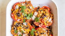 Spicy Vegetarian Quinoa Stuffed Bell Peppers