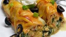 Spinach and Chicken Enchiladas