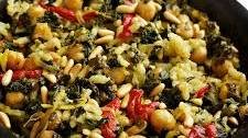 Spinach and Chickpea Paella