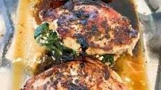 Spinach and Feta Stuffed Pork Chops