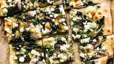 Spinach and Feta White Pizza