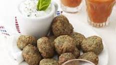 Spinach & feta falafel bites