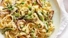 Spring Vegetable Fettuccine Alfredo