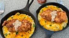 Sriracha Fried Chicken Mac and Cheese with Maple Butter