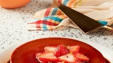 Strawberries and Flan