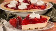 Strawberry Eggnog Pie